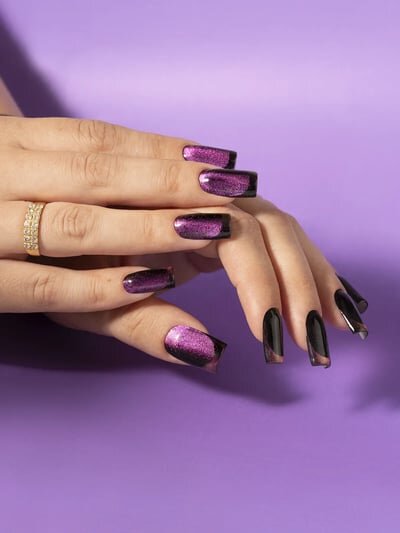 unghie halloween optical french